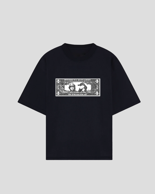 CAMISETA BILLETE NEGRA WASHED