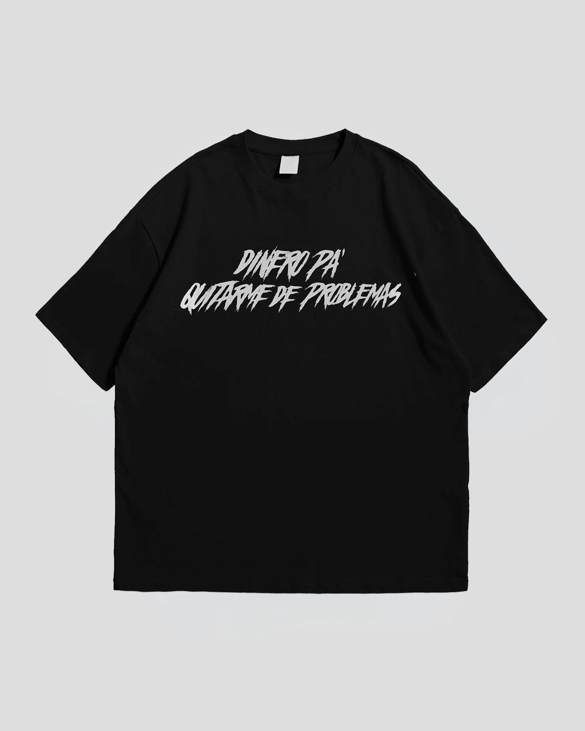 CAMISETA DINERO PA QUITARME DE PROBLEMAS NEGRA MERCH CANO camiseta-dinero-pa-quitarme-de-problemas-negra-merch-cano